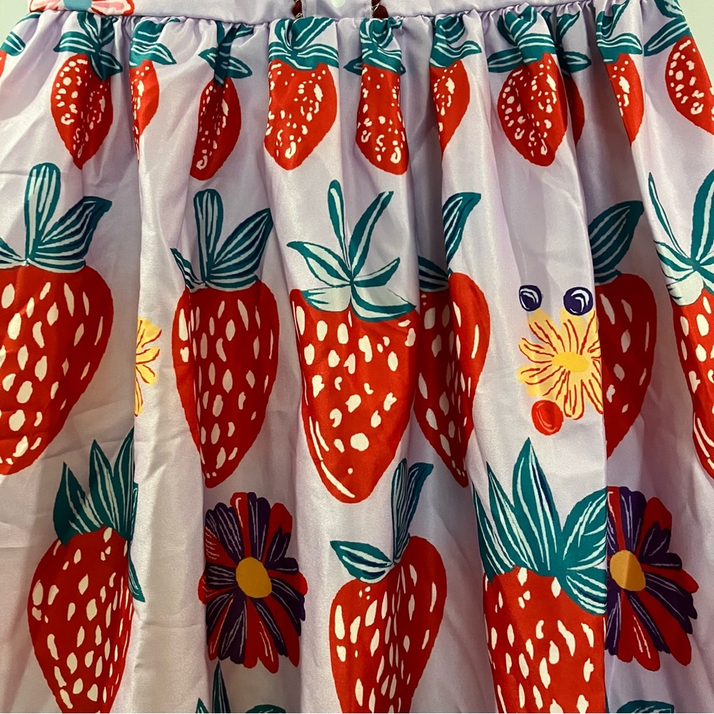 NWOT Mini Taylor Sleeveless Strawberry Kids Dress - Picture 3 of 7